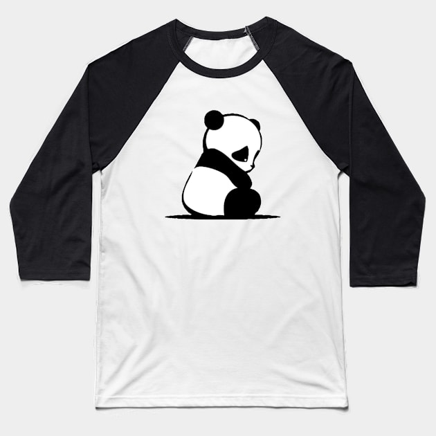 Sad Panda Baseball T-Shirt by YoungRichFamousAuthenticApparel